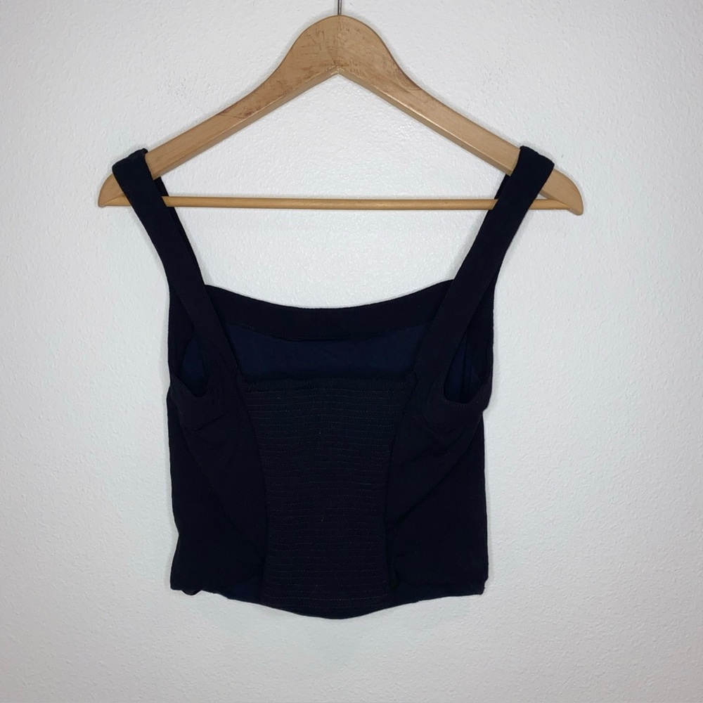 Free People‎ Black Scarlett Cropped Tank Top Size M - Picture 4 of 9
